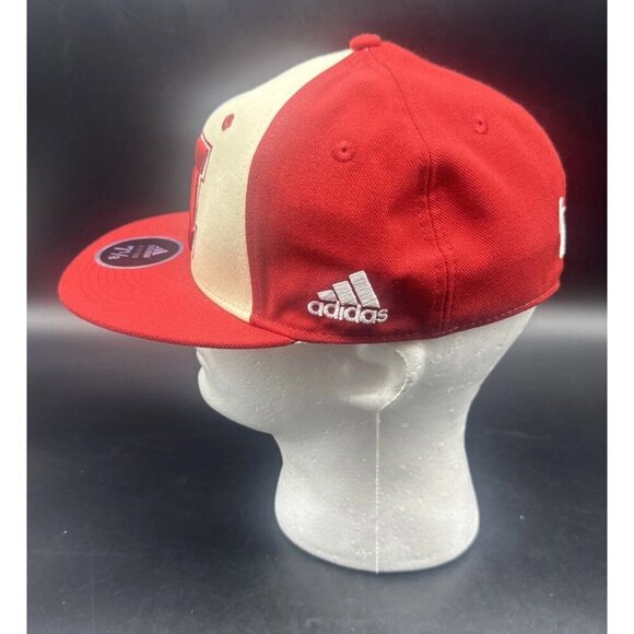 Nebraska Cornhuskers Adidas Red Climalite NCAA Fitted Hat Cap 7 1/8 NEW - Picture 5 of 8